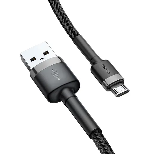 Дата кабель Baseus Cafule MicroUSB Cable 1.5A (2m) (CAMKLF-C) Сірий / Чорний - фото 3