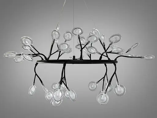 Функциональная новинка подвесная люстра "Светлячок", черная на 45 ламп - фото 1