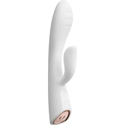 Вибратор-кролик с подогревом Dorcel Flexi Rabbit White гибкий ствол