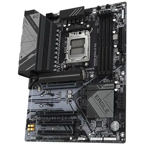 Материнская плата Gigabyte AM5 B650 EAGLE AX, B650, 4xDDR5, Int.Video (CPU), 4xSATA3, 3xM.2, 1xPCI-E 4.0x16, 3xPCI-E 3.0x16, Realtek 7.1, Realtek 7.1, Realtek 7.1, 4xUSB3.2/8xUSB2.0, HDMI/DP, ATX - фото 4