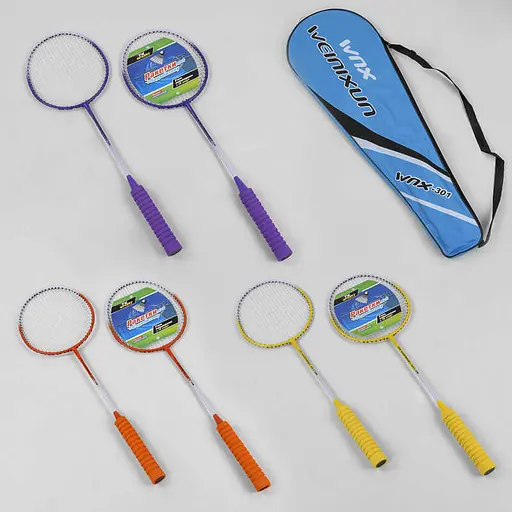 Бадмінтон С 44599 TK Sport, воланчик та 2 ракетки в чохлі (6900067445995) Синій - фото 2