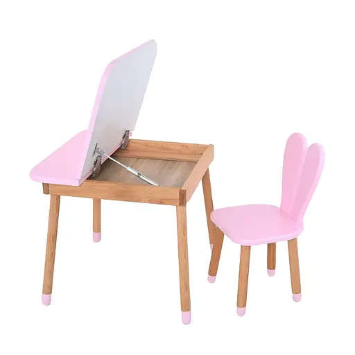 Дитячий стіл 04-025R-DESK, зі стільчиком, рожевий - фото 2