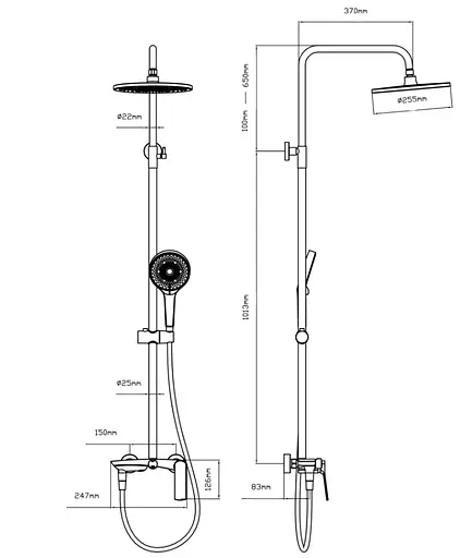 Душевая система универсальная Qtap Slavonice Chrome с изливом QTSLA111CRM45909 - фото 11
