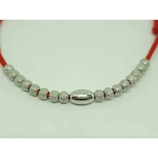 Браслет из текстиля Qvaliz с серебряными вставками. 905-01244 - фото 2