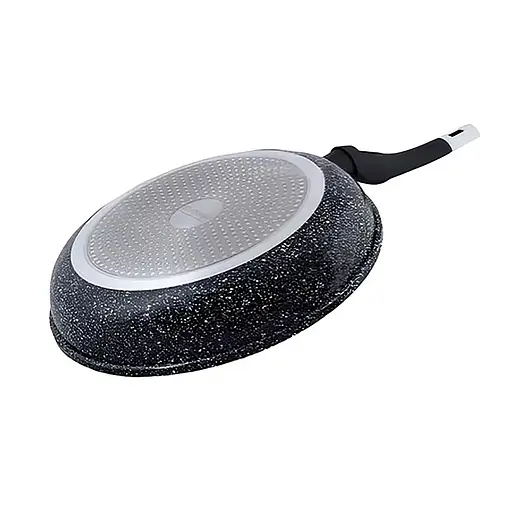 Сковорода алюминиевая Ø 26 см с керамическим покрытием под мрамор с крышкой, Zauberg Черный 86973 - фото 2