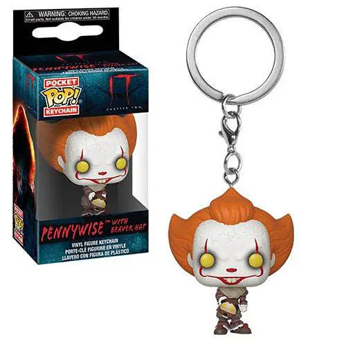Фігурка-брелок Funko Pop Фанко Поп IT Pennywise Beaver Hat Воно Пенівайз з капелюхом 4 см IT PW 779 - фото 2