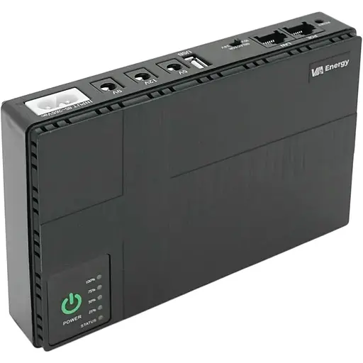 Портативный источник питания VIA Energy Mini UPS, емкость (10400мАч), мощность 18Вт x ч, 0,55 кг, 160 x 37 x 180 мм