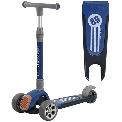 Самокат дитячий Best Scoote складаний 24х58 см Сіро-синій 000254989