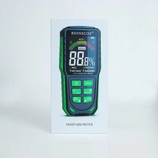 RDINSCOS Безконтактний вимірник вологості для стін Неінвазивний вимірник вологості Великий дисплей з підсвічуванням - фото 3