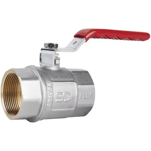 Кран шаровой Thermo Alliance Standart 1 1/2" ВВ прямой, никель, PN40, рычаг SD600NW40PN40 - фото 1