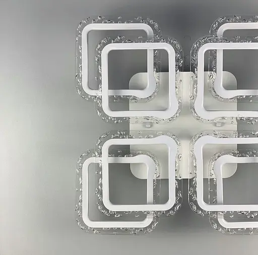 Люстра в матовом белом корпусе с прозрачным акрилом Ст. A 2517/4+4 XS WT | Line F - фото 2