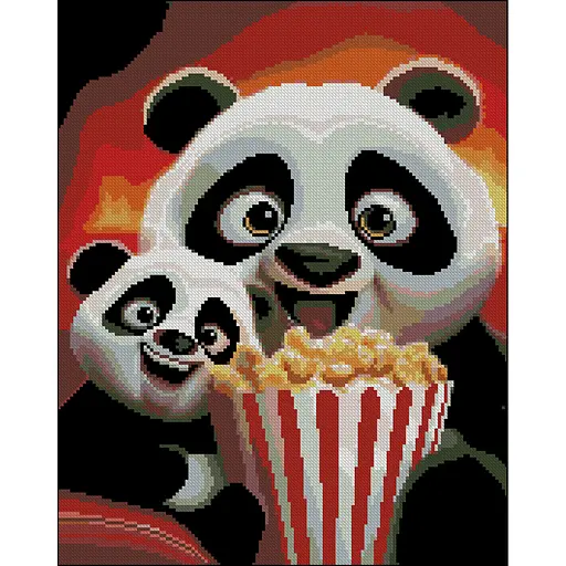 Алмазная мозаика Strateg ПРЕМИУМ В кино без подрамника размером 40х50 см (ZAV4050-14) - фото 1