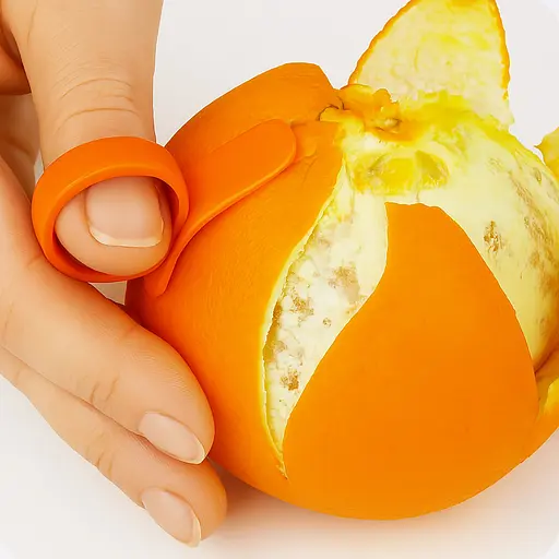 Набор ножей для быстрой чистки цитрусовых апельсинов, мандаринов, лимонов 2 шт., Kitchette Оранжевый 87132 - фото 4