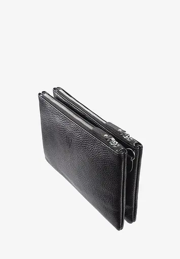 Шкіряна сумка Lina чорна флотар - фото 3