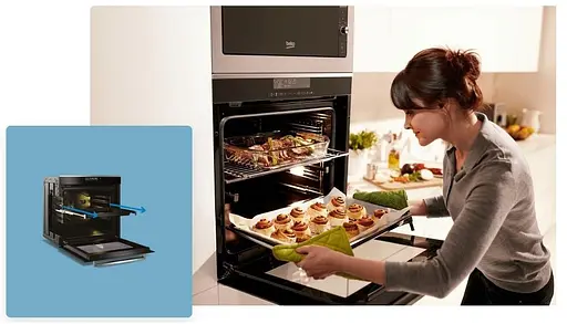 Духовой шкаф электрический Beko A конвекция 72 л нержавеющая сталь - фото 2