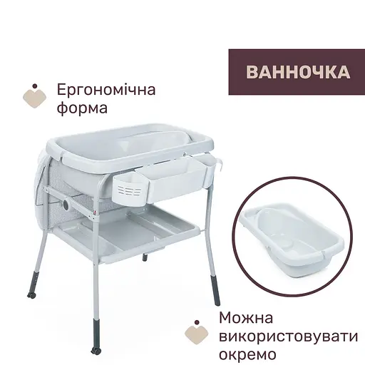 Пеленальный столик с ванночкой Chicco Cuddle&Bubble (79348.39) - фото 4