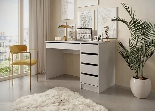 Стол туалетный письменный Perfect Home Ада/Ada 5S/120 с 5 ящиками Кашемир (PFH-091309) - фото 2