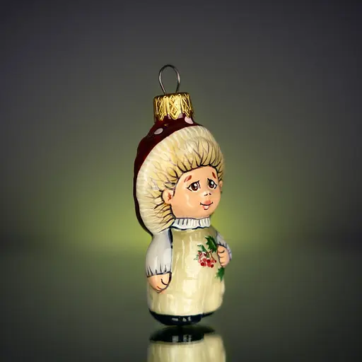 Ялинкова прикраса Різдвяні історії Хлопчик-Мухоморчик скло (4820001155020) - фото 3