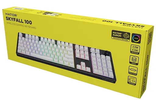 Клавіатура HATOR Skyfall 100 Wireless Black White (HTK3100UA) - фото 7