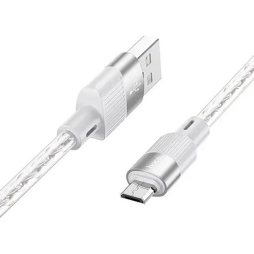 Кабель Hoco X99 Crystal junction Micro USB silicone charging data cable 1 м 2.4A