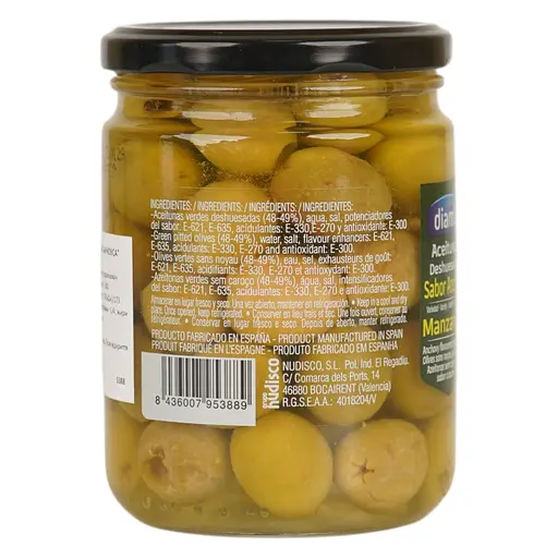 Оливки зеленые Diamir без косточки Аромат анчоуса Manzanilla 420 г - фото 3