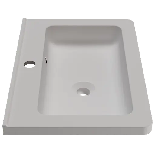 Раковина матова врізна Amidicon Passage 60 593x415 з литого каменю PASSAGE_60_MAT, Білий матовий - фото 3