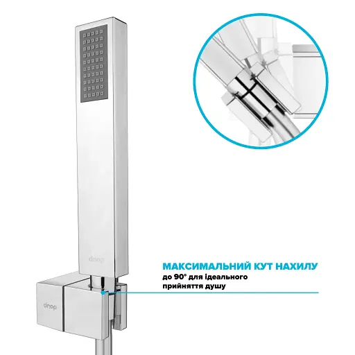 Держатель для ручной душевой лейки Drop HL-M90-CH/CUB крепеж дюбель - фото 8