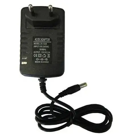 Блок живлення Dynamode JX-1225, чорний, 12V / 2.5A, штекер 5.5x2.1 мм (JX-1225-5.5x2.1mm) - фото 1