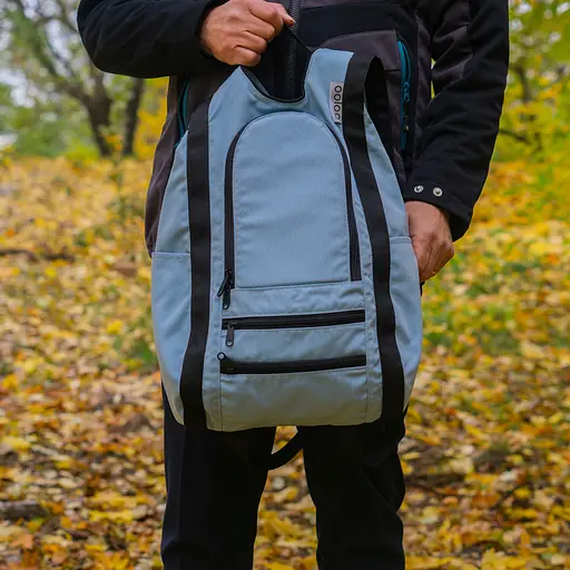 Рюкзак-антивор OOLOO Капля 45х27х14 см, светло-голубой 649/306 - фото 8