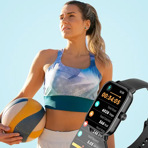 Розумні смарт-годинник Colmi P81 фітнес браслет Black (17840) - фото 6