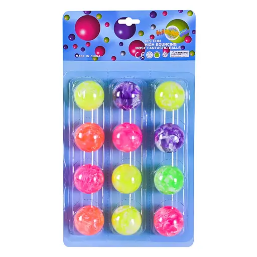 М'яч стрибун "Блискучий" Bambi PR2508 в наборі 12 штук - фото 2
