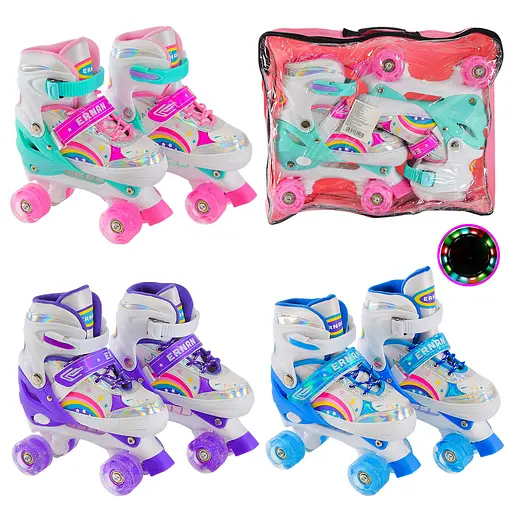 Ролики, розмір L (39-42), квади, PU колеса, світяться, RL2409 (В асортименті) - фото 2