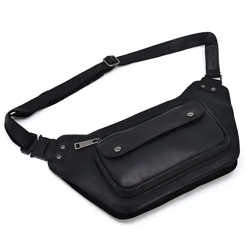 Кожаная мужская сумка на пояс TARWA 14х29х7 см sum0026014 - фото 12