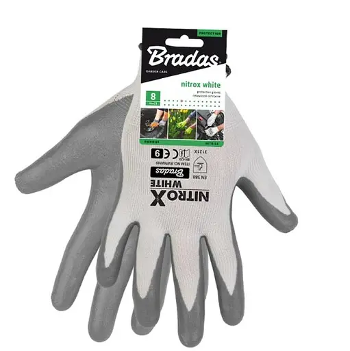 Рукавички захисні Bradas NITROX WHITE нітрил розмір 10 RWNWH10 - фото 2