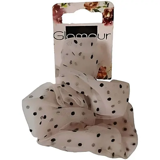 Резинка для волосся Inter-Vion Glamour біло-чорний (417678_В) - фото 1