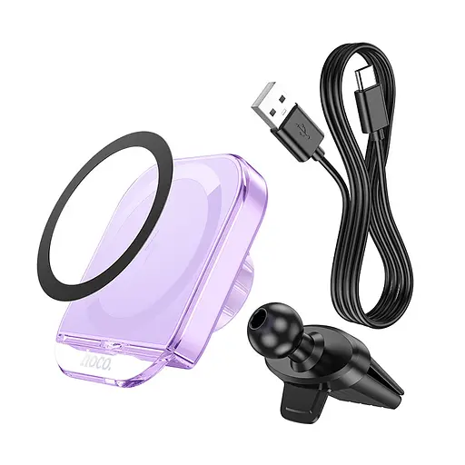 Автодержатель с БЗУ Hoco HW17 Crystal (air outlet) - фото 2