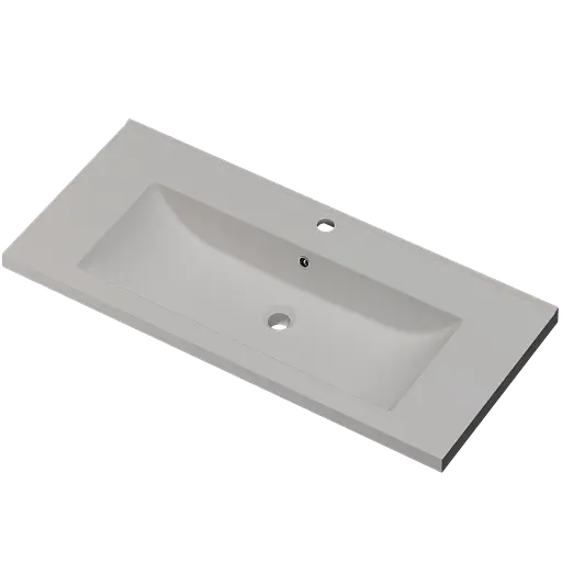 Раковина матовая врезная Amidicon Cosmo 100 1000x450 из литого камня Cosmopolite_100_MAT, Белый матовый - фото 2