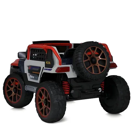 Електромобіль дитячий M 5850EBLR-11 Джип 4 мотори 45W 2 акум 12V7A MP3 USB світло сіро-червоний - фото 3