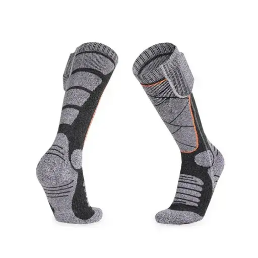 Шкарпетки з підігрівом ZBHSWZ02 без блоку живлення 38-44р. (Сірі з чорним) - фото 3