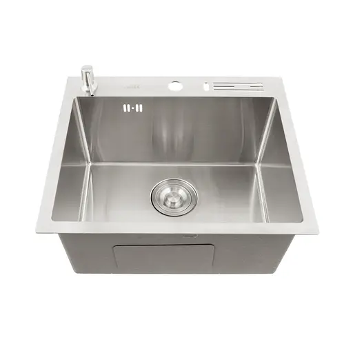 Кухонная мойка накладная из нержавеющей стали 45 см Nett NS-5245, Нержавеющая сталь - фото 3