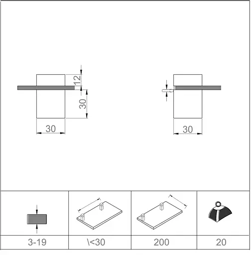 Полкодержатель Sanwerk REI ZC0000126, Хром - фото 4