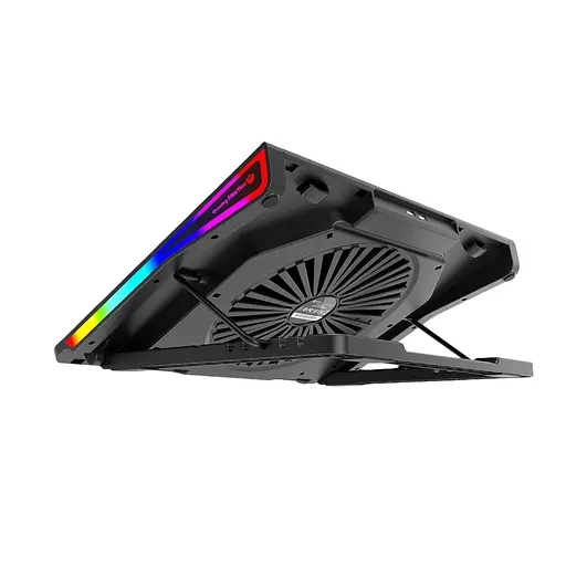 Подставка-кулер под ноутбук охлаждающая с RGB-подсветкой MEETION CP5050 черная - фото 7