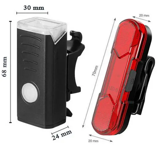 Вело набор фара с задним габаритом мигалкой Bike HY025 велосипедный аккумуляторный фонарь на велосипед 5SMD - фото 6