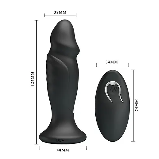 Анальна пробка Mr.Play Vibrating Anal Plug 12.4 см (чорний) - фото 5