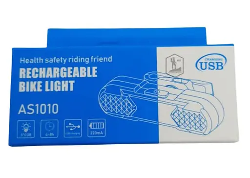 Велосипедна мигалка з білим світлом AS1010 збоку вело фара габарит акумуляторний 4 режими - фото 9