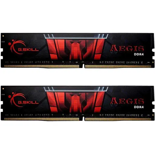 Модуль памяти G.Skill DDR4 16Gb (2x8) Aegis CL19 2666 MHz (F4-2666C19D-16GIS) - фото 1