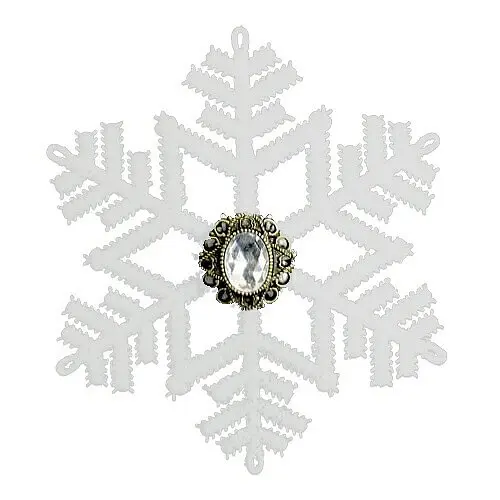Сніжинка з блискітками 20 см - фото 1