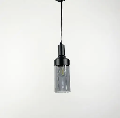 Світильник Loft в чорному каркасі Line.F Колір плафона Янтарний - фото 1