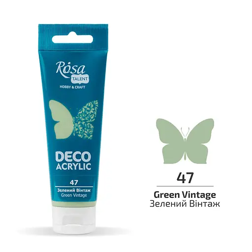 Акрил для декора Зеленый винтаж (47) матовый 75 мл Rosa Talent - фото 1