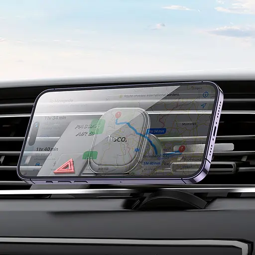 Автотримач Hoco H29 Brilliant magnetic (air outlet) Black - фото 8